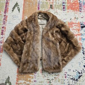 FZ Cikra Inc. Furs Mink Fur Womens Shawl Vintage Cleveland, OH Brown